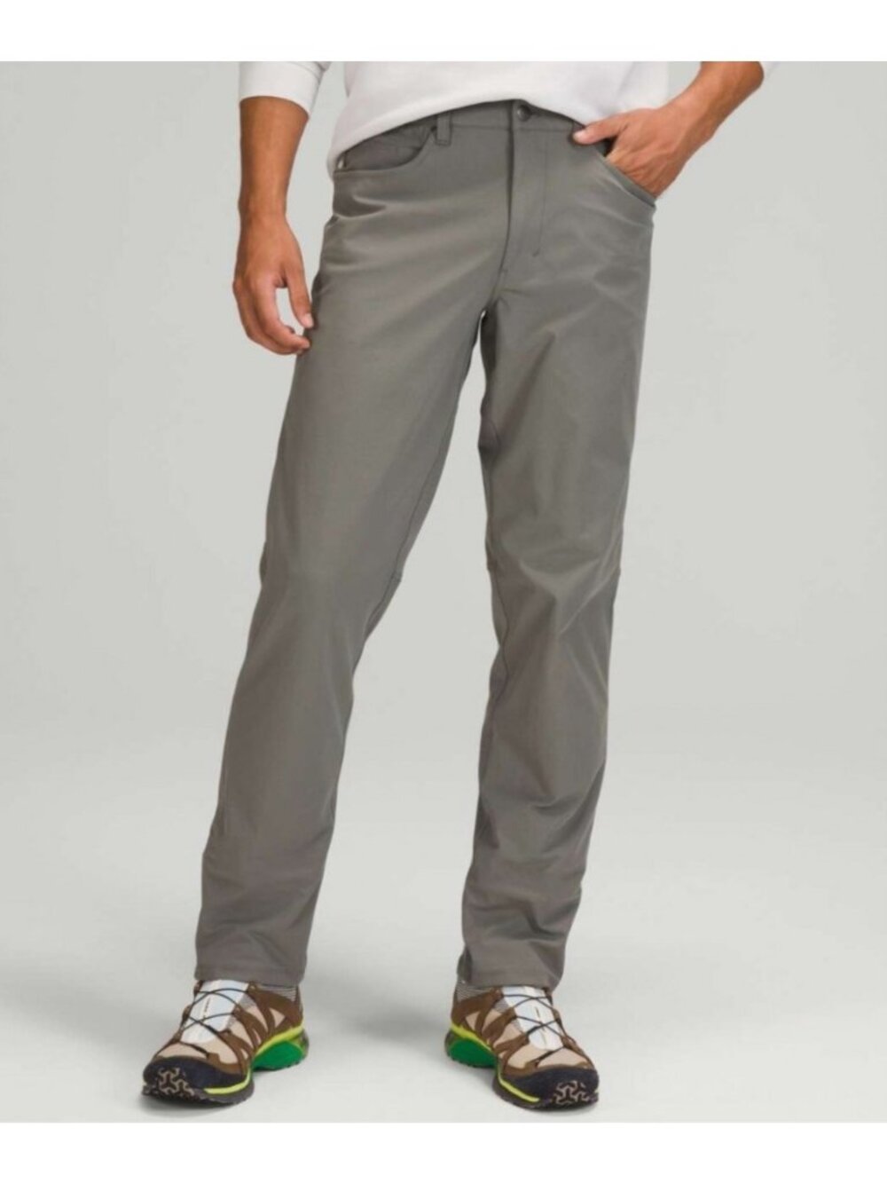 Lululemon Men's ABC Classic-Fit Pant Warpstreme in Grey Sage